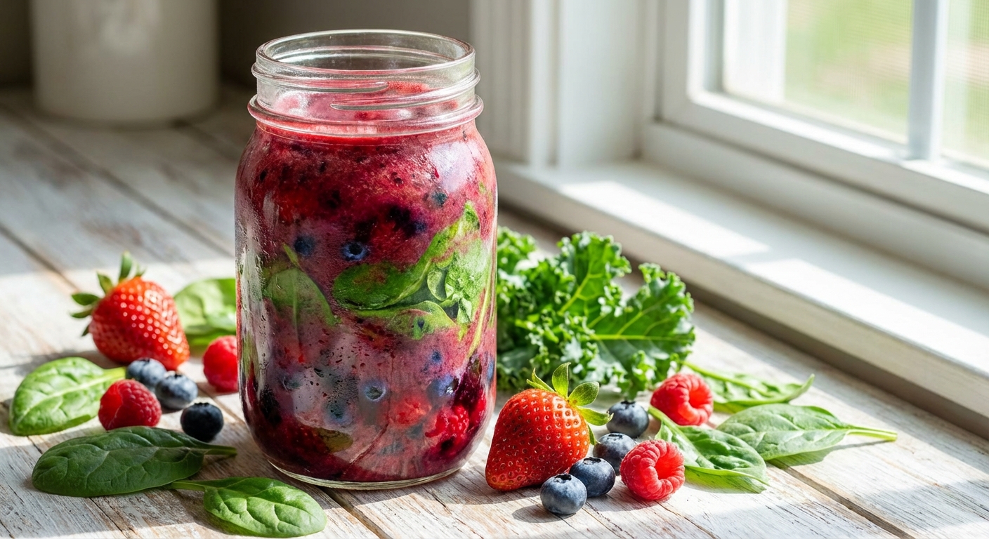 Berry Burst Meets Leafy Green Power: Igniting Your Internal Spark