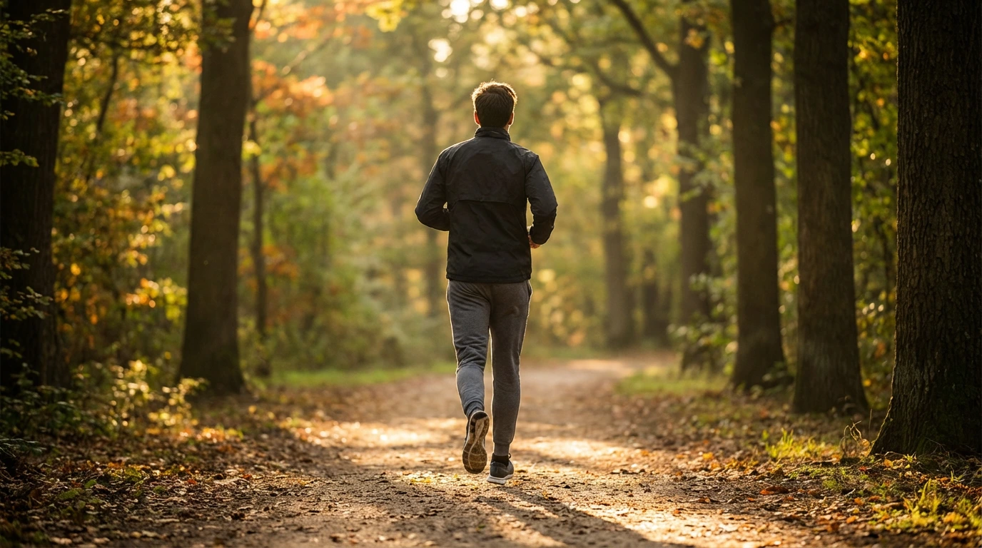 Person doing morning walk for weight loss